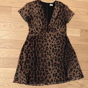 Aritzia Talula Leopard Print Mini Dress Size 4